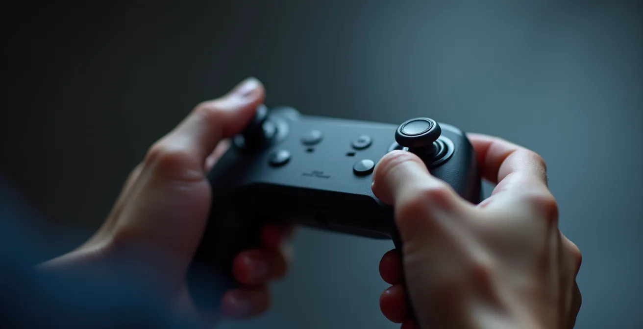 Nahaufnahme von Händen die VR-Controller für berufliches Skilltraining bedienen