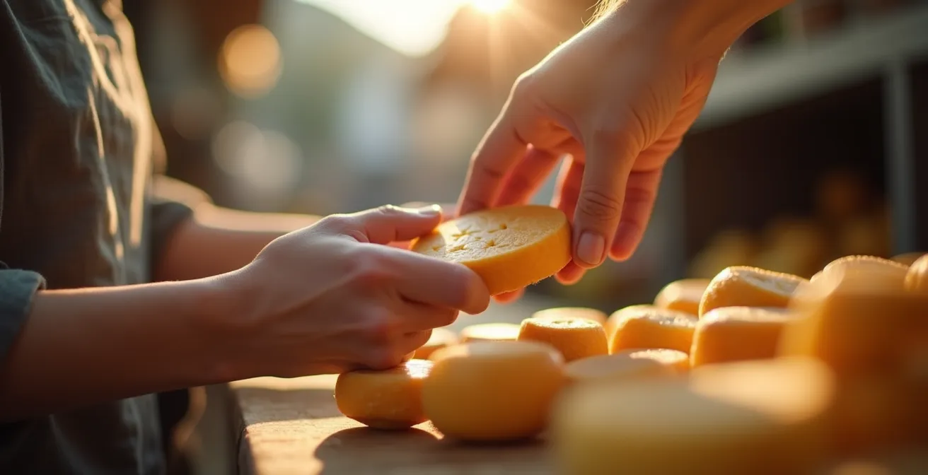 Hand scannt QR-Code auf einem hochwertigen Produkt, um die digitale Rückverfolgbarkeit und die Produktgeschichte zu entdecken.